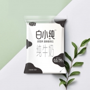 中国驰名商标：180mlx24袋 君乐宝 白小纯 透明袋装纯牛奶