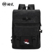 移动专享：初弎 国潮休闲大容量复古刺绣学生书包