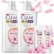 清扬（CLEAR）去屑洗发水 净爽头皮护理清樱花露香水润型720G*2 100G*2