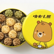 功夫小熊蛋黄白莲蓉月饼6枚300g七夕中秋送礼盒