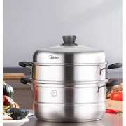 15日0点： Midea 美的 MP-ZG26Z02 不锈钢蒸锅 2层 26cm