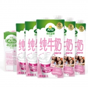 Arla爱氏晨曦 脱脂纯牛奶1L*12盒整箱 *2件