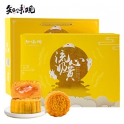 百年老字号 知味观 流心奶黄月饼礼盒 6只装