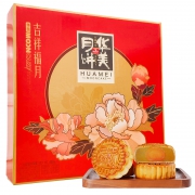 包装体面不骄奢、皮薄馅厚、九饼九味：450g 华美 月饼礼盒