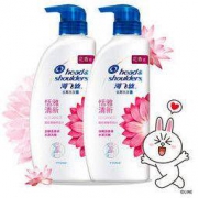 海飞丝洗发水套装香氛450ml*2+80ml*2 去屑止痒 睡莲花香 *2件