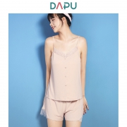 DAPU 大朴 AE2F12216 女士蕾丝吊带短裤家居套装