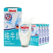 MUH 甘蒂牧场 牧牌 脱脂纯牛奶 200ml*24盒*2件