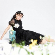 阔色 KSB2005033 女士波点网纱连衣裙