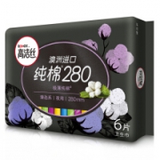 kotex 高洁丝 臻选系列 极薄纯棉卫生巾 280mm 6片装 *17件