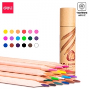 deli 得力 6551 原木油性三角杆彩色铅笔 18色 *8件 +凑单品