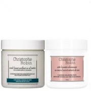 Christophe Robin 洗发两件套（海盐舒缓头皮洁净霜 250ml+丰盈净化护色发泥 40ml）