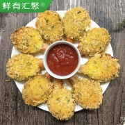 鲜有汇聚 海苔榴莲虾 油炸海鲜小吃半成品10个装 330g