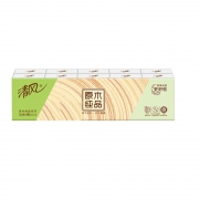 清风 原木纯品手帕纸 3层8张10包