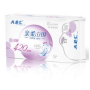 ABC 亲柔立围 轻透薄夜用卫生巾 420mm *26件
