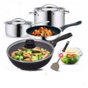 WMF 福腾宝 不锈钢锅具套装 4件套