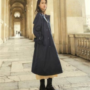 茵曼  风衣外套女 时尚百搭款【1893061292】 深宝蓝