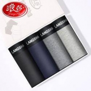 Langsha 浪莎 ES8113-4 男士平角裤 4条