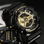 19日0点： CASIO 卡西欧 G-SHOCK系列 GA-110GB-1A 经典黑金男士腕表
