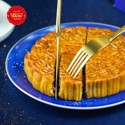 广西老字号 荔园 双蛋黄白莲蓉大月饼 500g