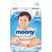PLUS会员：moony尤妮佳 婴儿纸尿裤M64片