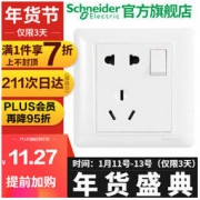 Schneider Electric 施耐德电气 五孔带开关插座