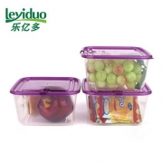 乐亿多保鲜盒微波炉饭盒冰箱收纳盒水果盒便当盒8件套
