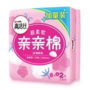 Kotex 高洁丝 亲亲棉日用棉柔丝薄卫生巾 240mm 10片 *16件