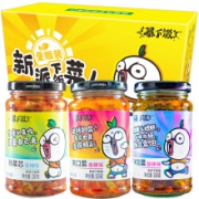 吉香居 暴下饭新派泡菜礼盒（爽口菜+脆菜芯+开味酸菜）250g*3瓶 *6件
