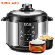 苏泊尔(SUPOR)电压力锅50YC906B-100 家用5L大容量3-6人双胆彩琅内胆底盘加热保温预约功能电压力锅