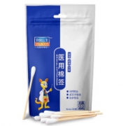 袋鼠医生 医用棉签棒 8cm*50支/袋（塑封口包装）*2件