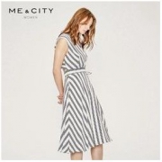 ME&CITY 544337 女士时尚亚麻连衣裙 *2件