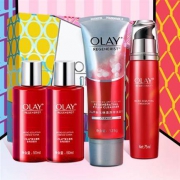玉兰油（OLAY）水乳洁面3件套礼盒 (洗面奶+活肤乳液礼盒内赠大红水爽肤水)