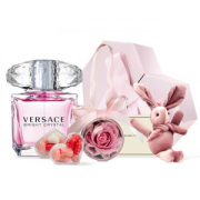 VERSACE 范思哲 女士香水晶钻心形礼盒（晶钻30ml+永生花+许愿兔+心形糖果+贺卡+心型礼盒）