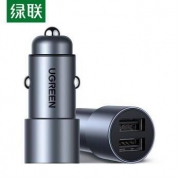 UGREEN 绿联 50592 一拖二车载充电器 4.8A快充
