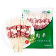 东来顺 羊肉串 400g/袋（约20串） 鲜冻羊肉串 烧烤食材 *3件