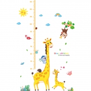 趣然 PVC卡通身高墙纸 刻度60~180cm