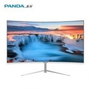熊猫（PANDA) 27英寸 FHD全高清屏幕 VGA/HDMI接口 窄边框R1500曲面电脑显示器 白色