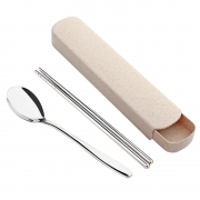 沃德百惠 不锈钢便携餐具套装 勺子 筷子