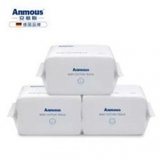 Anmous 安慕斯 婴儿干湿两用棉柔巾 平纹100抽 3包 *3件