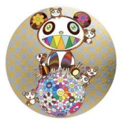 艺术品 村上隆 《Panda ,panda Cubs,and flowerball》画廊级别收藏品 金色版