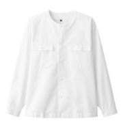 日常外搭！MUJI 无印良品 ACA12A0S 男式牛津无领衬衫
