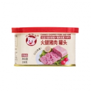 小猪呵呵 火腿猪肉罐头198g  *9件