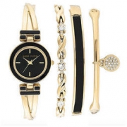 ANNE KLEIN 安妮·克莱因 AK/3284BKST 女士时装腕表