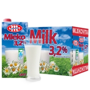 波兰进口 妙可Mlekovita 全脂牛奶纯牛奶 1L*12盒