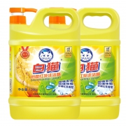 聚划算百亿补贴： 白猫 柠檬红茶洗洁精 1.29kg*2瓶