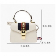GUCCI 古驰 sylvie系列 421882 皮革手提斜跨包