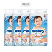 25日10点、黑卡会员！ moony 尤妮佳 婴儿纸尿裤 L54片 4包装 255元包邮（前400件）