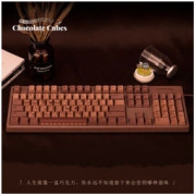 AJAZZ 黑爵 Chocolate Cubes 104键 巧克力色机械键盘 兰轴