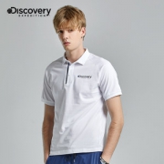 Discovery 棉涤面料 男针织透气Polo衫