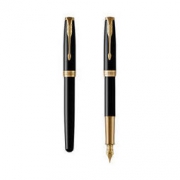 PARKER 派克 Sonnet卓尔 钢笔 纯黑丽雅金夹 18K F尖